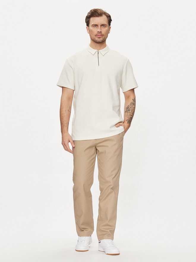 Wrangler Wrangler Poloshirt Rugby 112350413 Écru Relaxed Fit