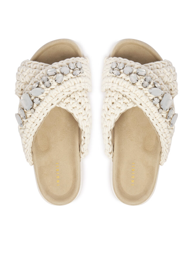 Inuikii Pantoletten Inuikii Woven Stones Platform 1004.005.0043 Weiß