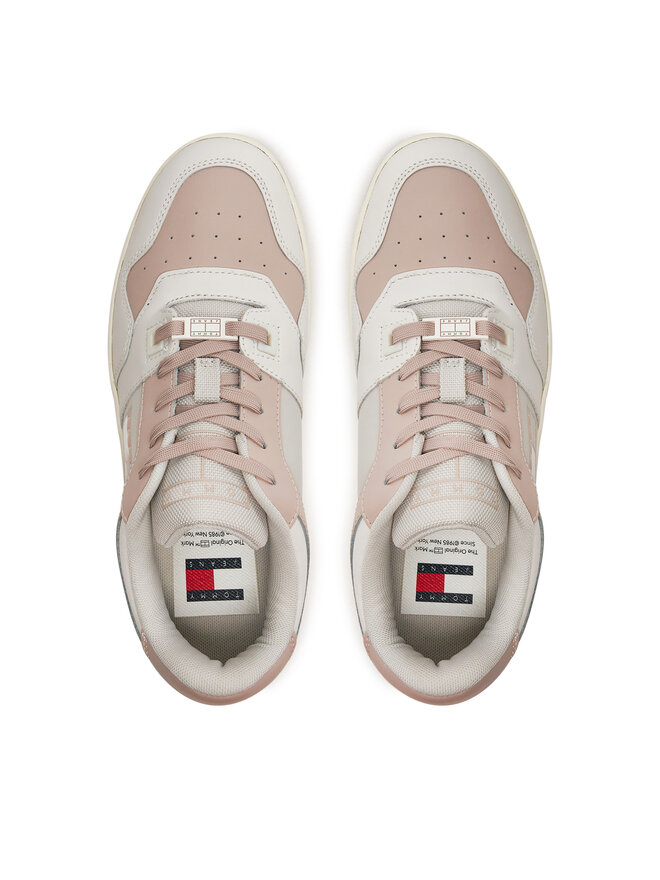 Tommy Jeans Снікерcи Tommy Jeans Tjw Retro Basket Total Logo EN0EN02606 Écru