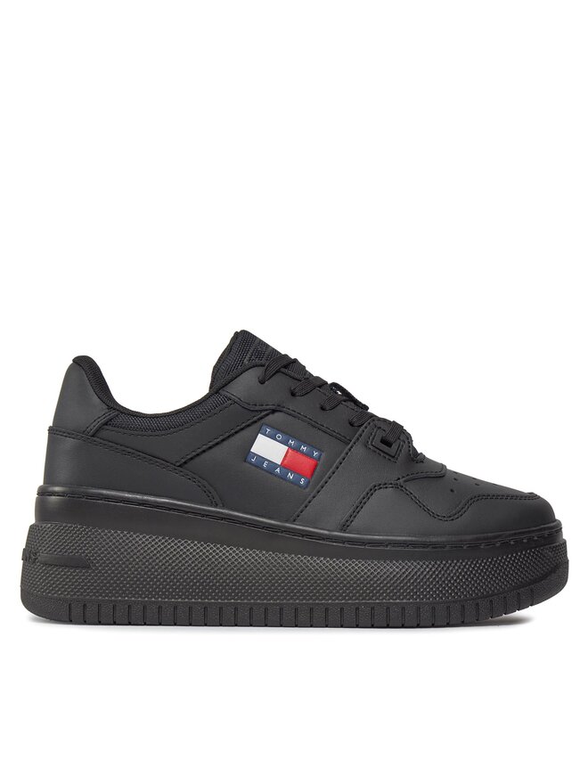 Tommy Jeans Sneakersy Tommy Jeans Tjw Retro Basket Flatform Ess EN0EN02506 Czarny