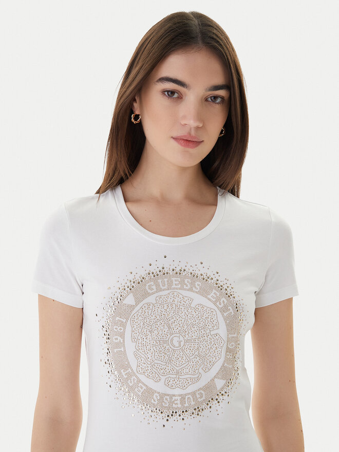 Guess Guess Футболка Camelia W4RI47 J1314 Білий Slim Fit