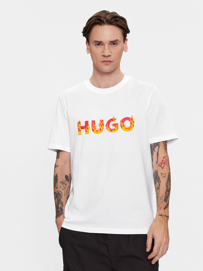 HUGO Hugo Футболка Danda 50504542 Білий Regular Fit