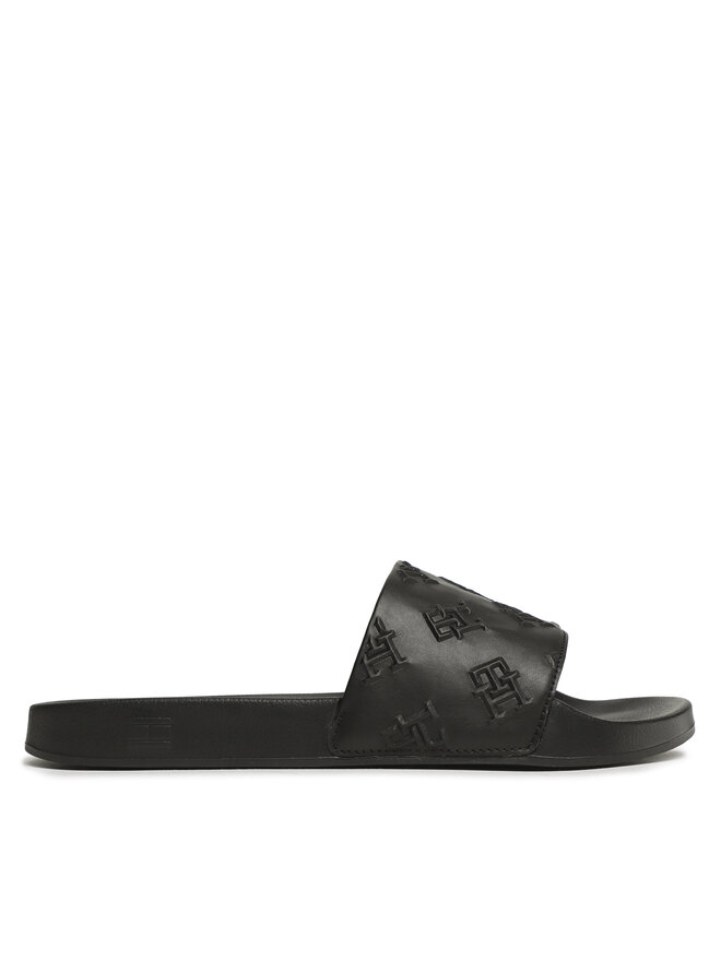 Tommy Hilfiger Şlapi Tommy Hilfiger Debossed Th Pool Slide FM0FM04614 Negru
