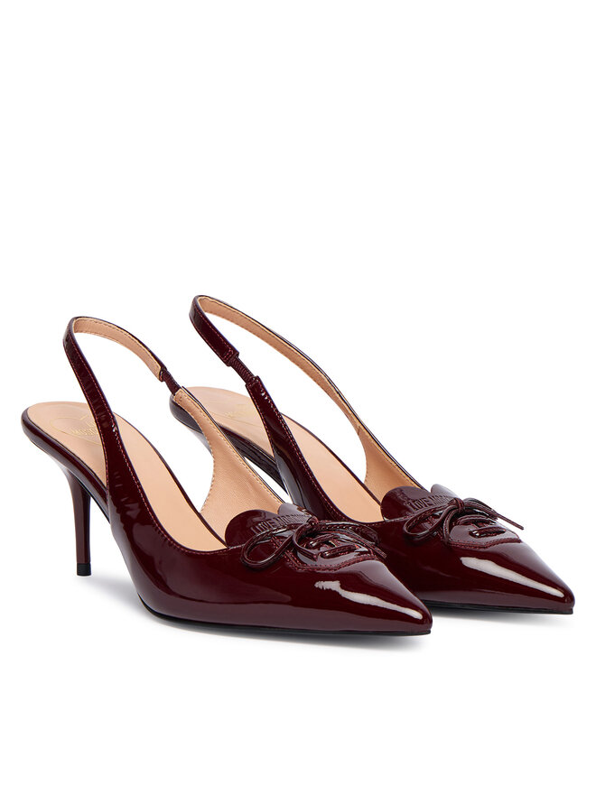 LOVE MOSCHINO Čevlji z visoko peto LOVE MOSCHINO JA10517G0NIH0556 Bordo rdeča