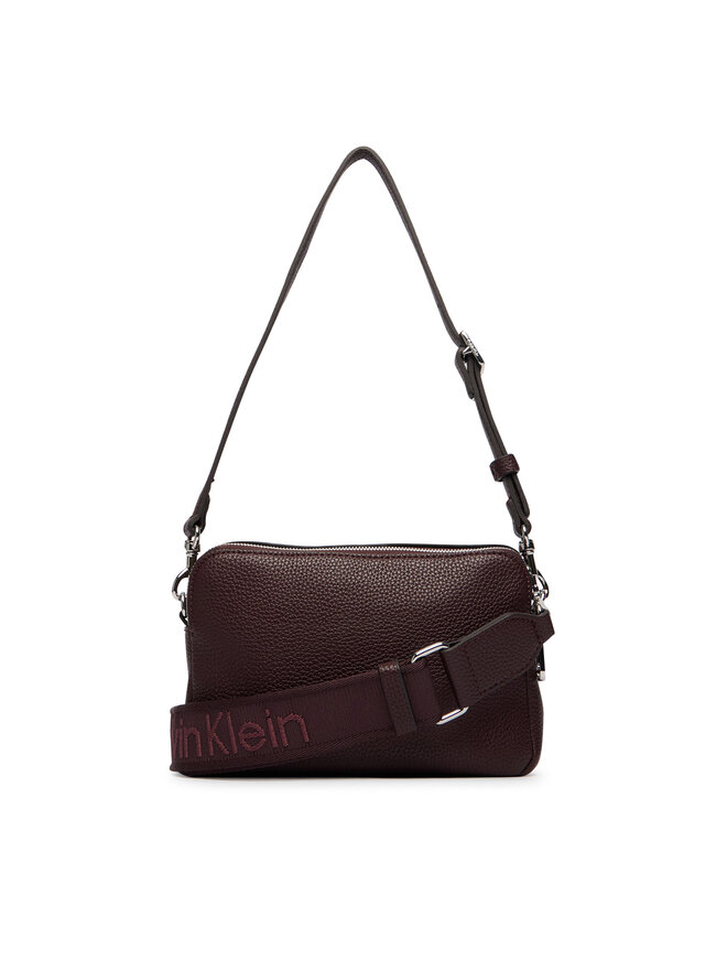 Calvin Klein Handtasche Calvin Klein Webbing 2X Strap Camera Bag LV04F3656G Braun