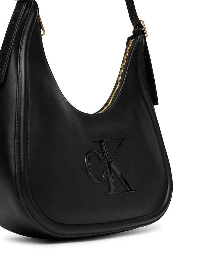 Calvin Klein Handtasche Calvin Klein Bold Ck Crescent Bag LV04F3427G Schwarz