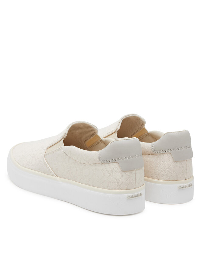 Calvin Klein Кросівки Calvin Klein Vulc Slip On - Jacq HW0HW02411 Écru