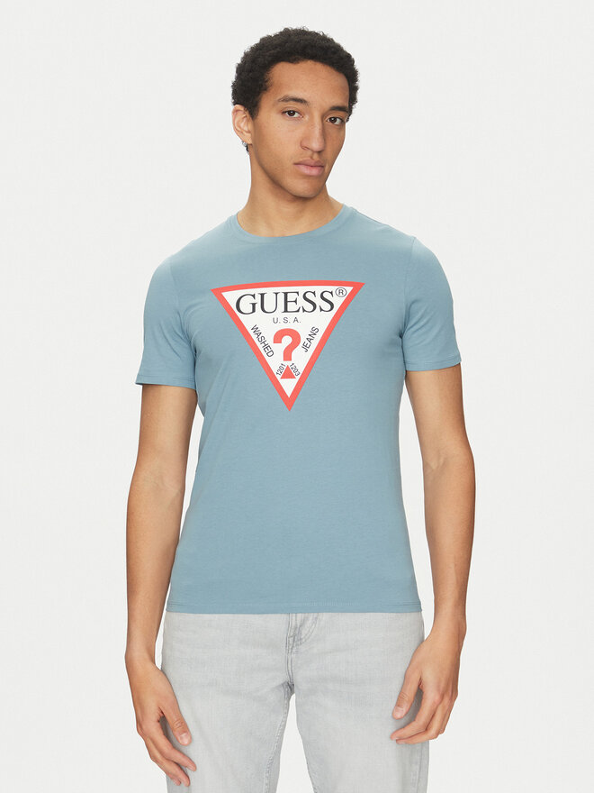 Guess Guess Marškinėliai M2YI71 I3Z14 Mėlyna Regular Fit