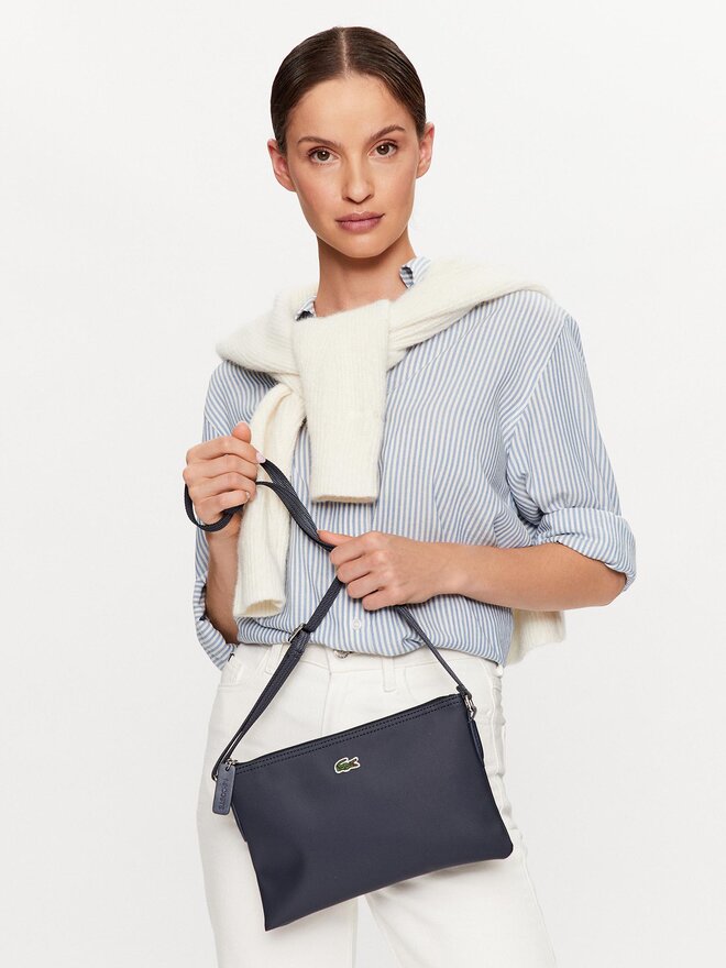 Lacoste Borsetta Lacoste Flat Crossover Bag NF1887PO Blu scuro