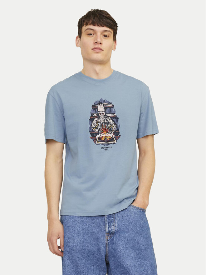 Jack&Jones Jack&Jones Marškinėliai Seven Skull 12262491 Žalia Regular Fit