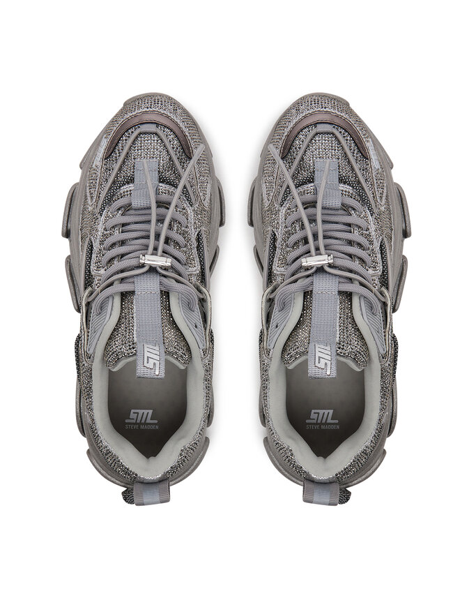Steve Madden Sneakersy Steve Madden Vault 2R SM11003549 Srebrny
