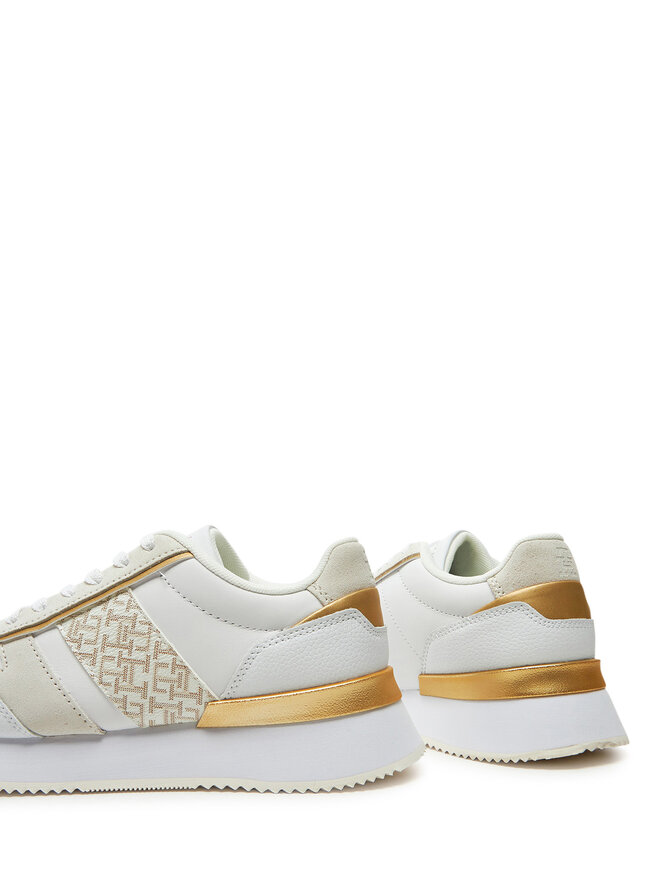 Tommy Hilfiger Sneakers Tommy Hilfiger Lux Monogram Runner FW0FW08387 Alb