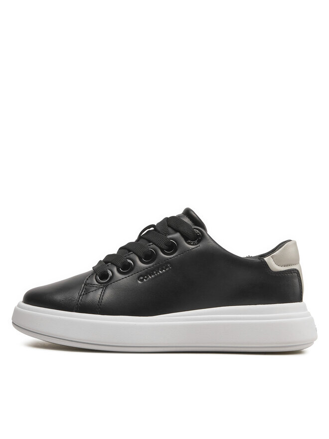 Calvin Klein Sneakers Calvin Klein Cupsole Lace Up Lth HW0HW02085 Nero