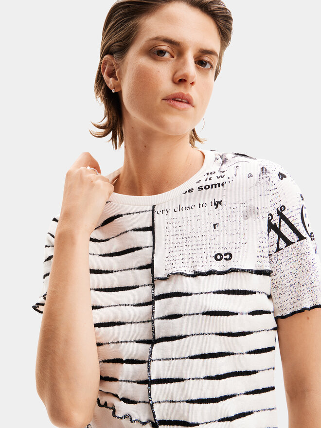 Desigual Desigual T-shirt Lou 24SWTKA8 Bijela Regular Fit
