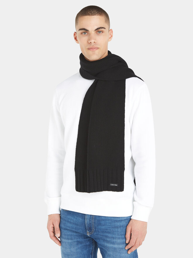 Calvin Klein Sciarpa Calvin Klein Elevated Rib Knit Scarf K50K511006 Nero