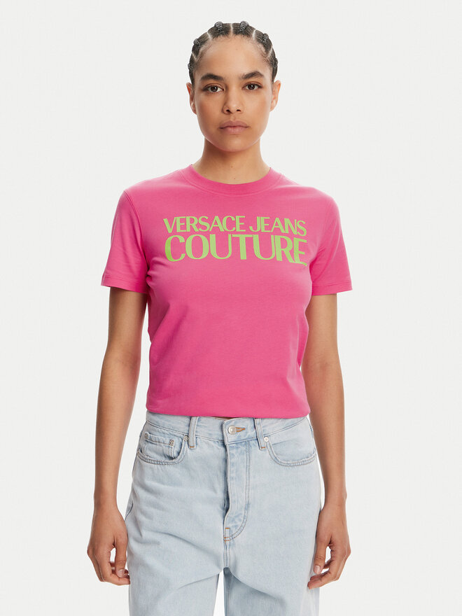 Versace Jeans Couture Versace Jeans Couture Camiseta 78HAHE05 Rosa Regular Fit