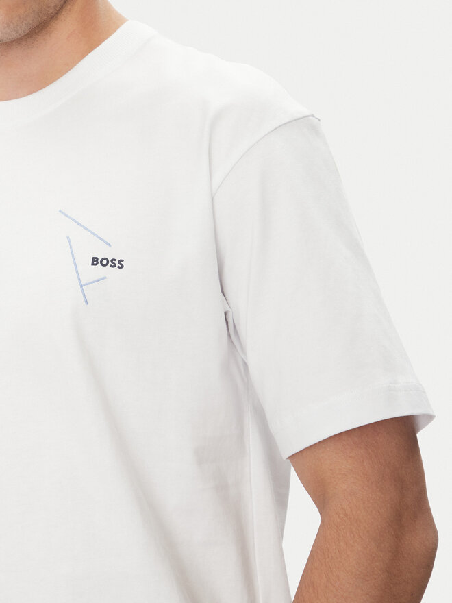 BOSS BOSS Camiseta 50546374 Blanco Relaxed Fit