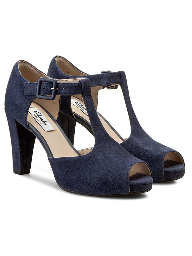 Clarks Туфлі Clarks Kendra Flower 261145784 Cиній