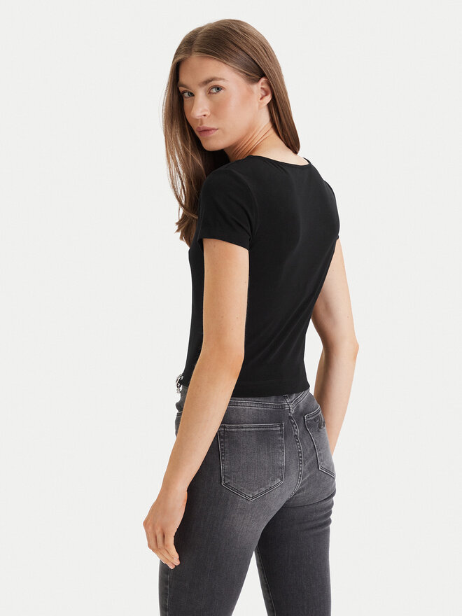 Guess Guess T-Shirt W6GP11 K2933 Schwarz Regular Fit