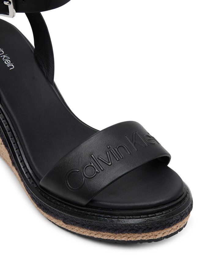 Calvin Klein Espadryle Calvin Klein Wedge Sandal 70 - He HW0HW02376 Czarny