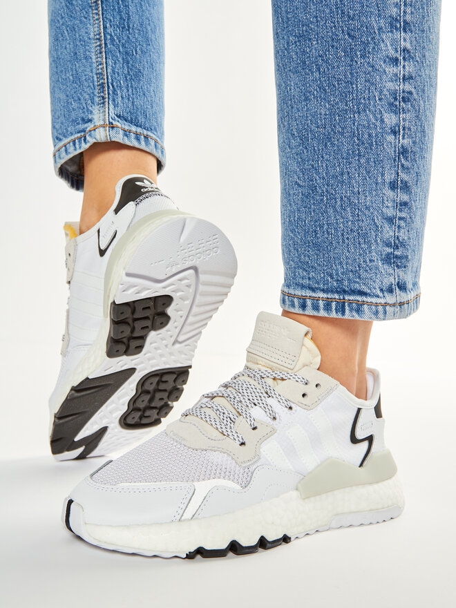 adidas Sneakersy adidas Nite Jogger J EE6482 Biela