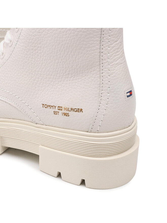 Tommy Hilfiger Schnürstiefeletten Tommy Hilfiger Monochromatic Lace Up Boot FW0FW05946 Beige