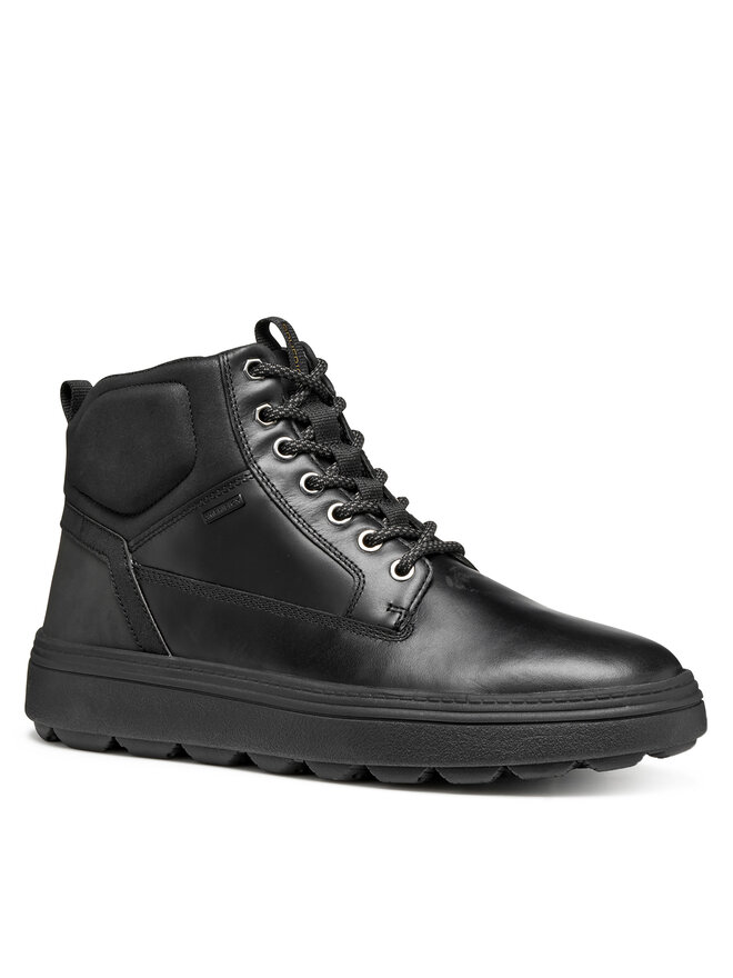 Geox Schnürschuhe Geox U Spherica Ecub-1.1 U56LUB 0FFCQ C9999 Schwarz