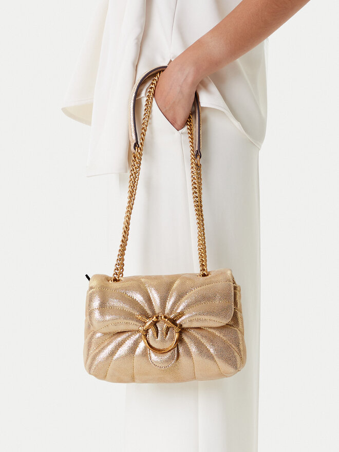 PINKO Torebka PINKO Love Puff Mini Cl PE 25 PLTT 100039 A27F Złoty