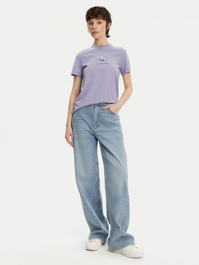 Calvin Klein Jeans Calvin Klein Jeans Camiseta Shadow Graphic J20J225545 Violeta Regular Fit