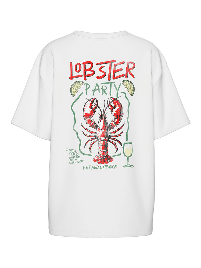 Pieces Pieces Camiseta Tobster 17160811 Blanco Oversize