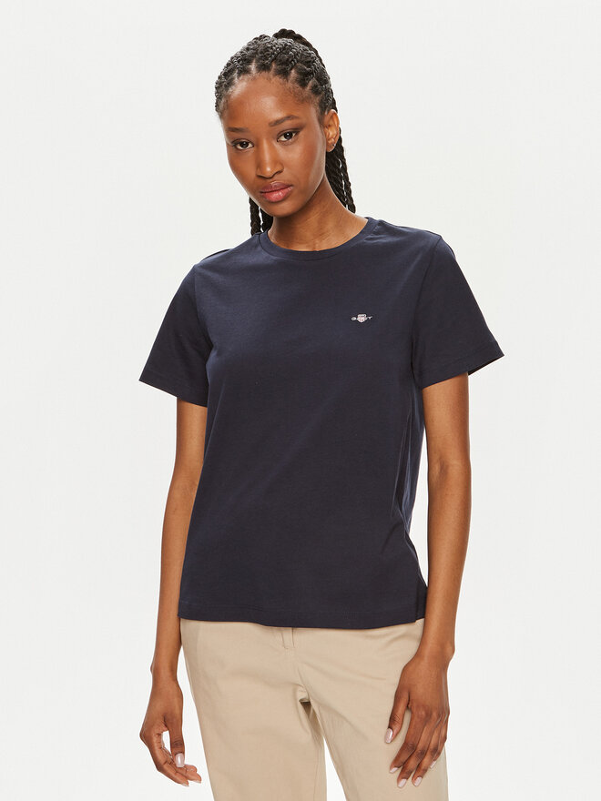 Gant Gant T-Shirt Shield 4200200 Dunkelblau Regular Fit