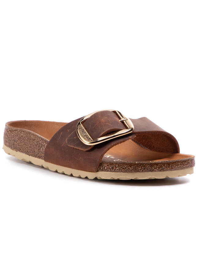 Birkenstock Klapki Birkenstock Madrid Big Buckle 1006525 Brązowy