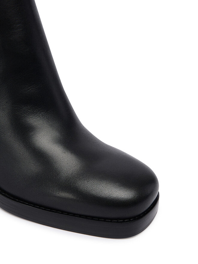 Tommy Hilfiger Stiefeletten Tommy Hilfiger Square Toe Chelsea High Block Hl FW0FW08844 Schwarz