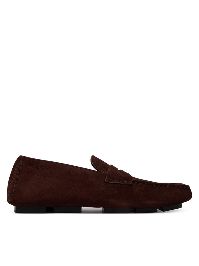 Calvin Klein Mokassins Calvin Klein Square Driver Suede HW0HW02844 Dunkelrot