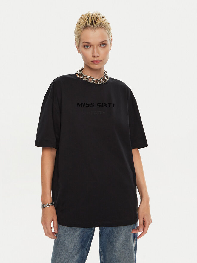 Miss Sixty Miss Sixty T-Shirt 6L2SJ2120000 Schwarz Relaxed Fit