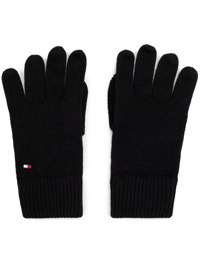 Tommy Hilfiger Set Mütze und Handschuhe Tommy Hilfiger Pima Cotton Beanie & Gloves Gp AM0AM05435 Schwarz