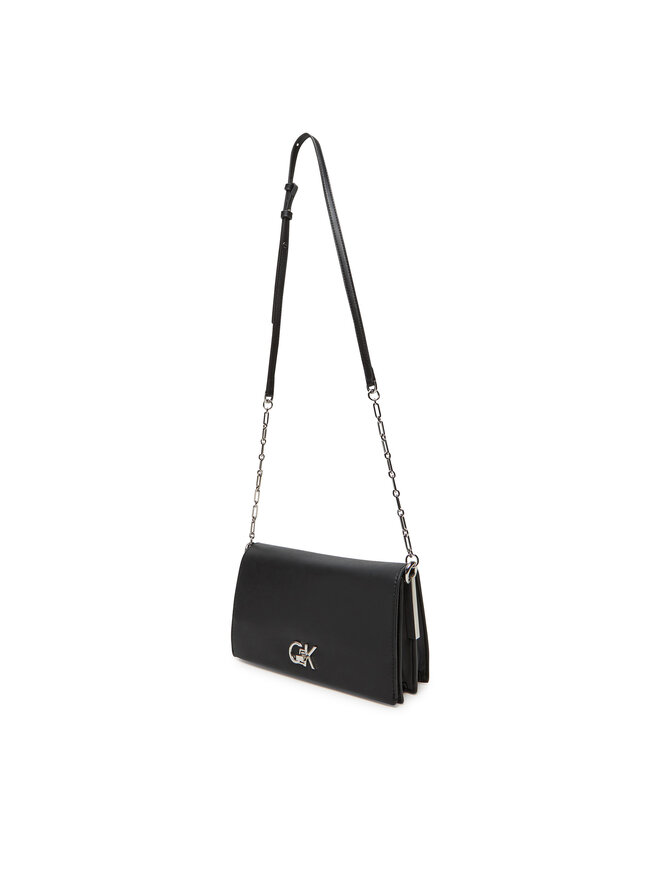 Calvin Klein Ročna torba Calvin Klein Re-Lock Mini Conv LV04F3103G Črna