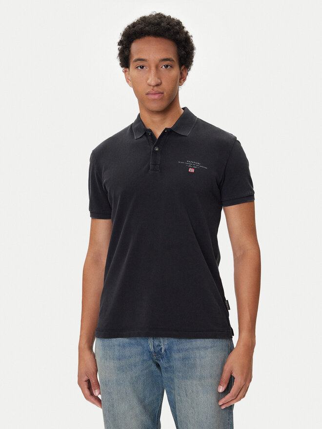 Napapijri Napapijri Poloshirt Elbas NP0A4GDL Schwarz Regular Fit