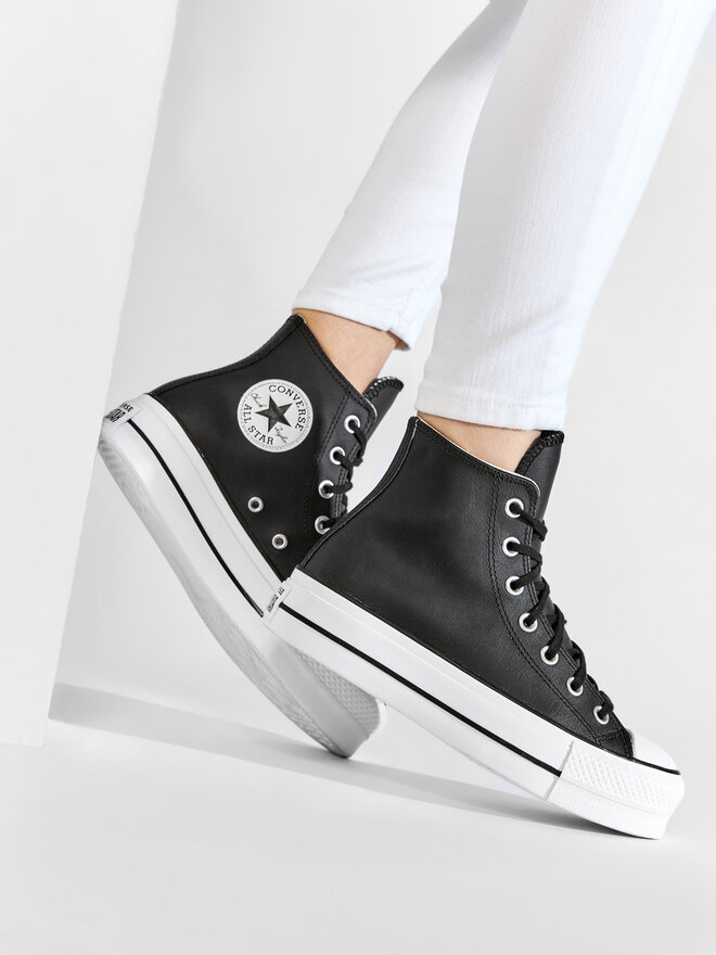 Converse Trampki Converse Chuck Taylor All Star Lift Clean Hi 561675C Czarny