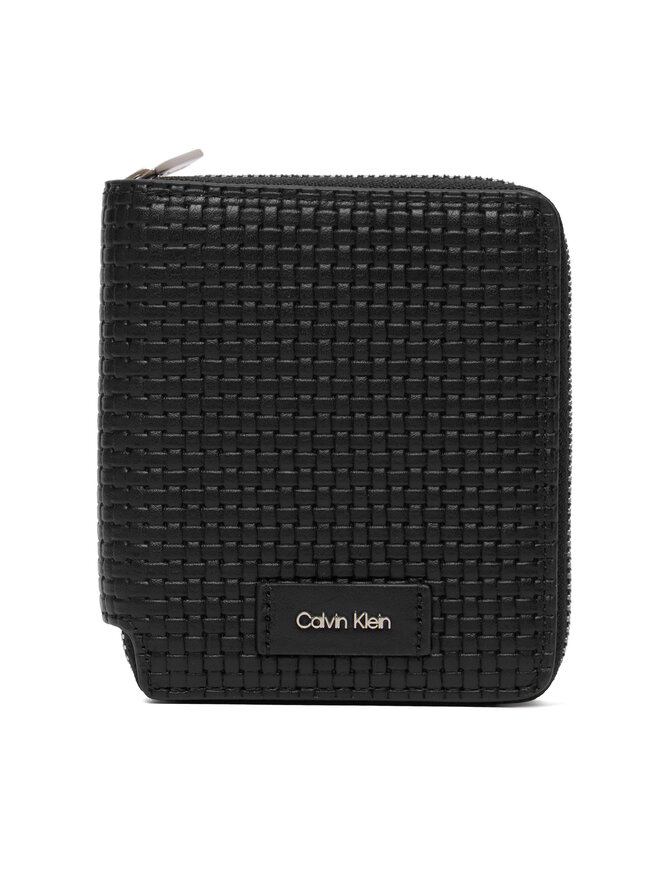 Calvin Klein Geldbörse Calvin Klein Embossed Woven Zip Billfold LV04D1112G Schwarz