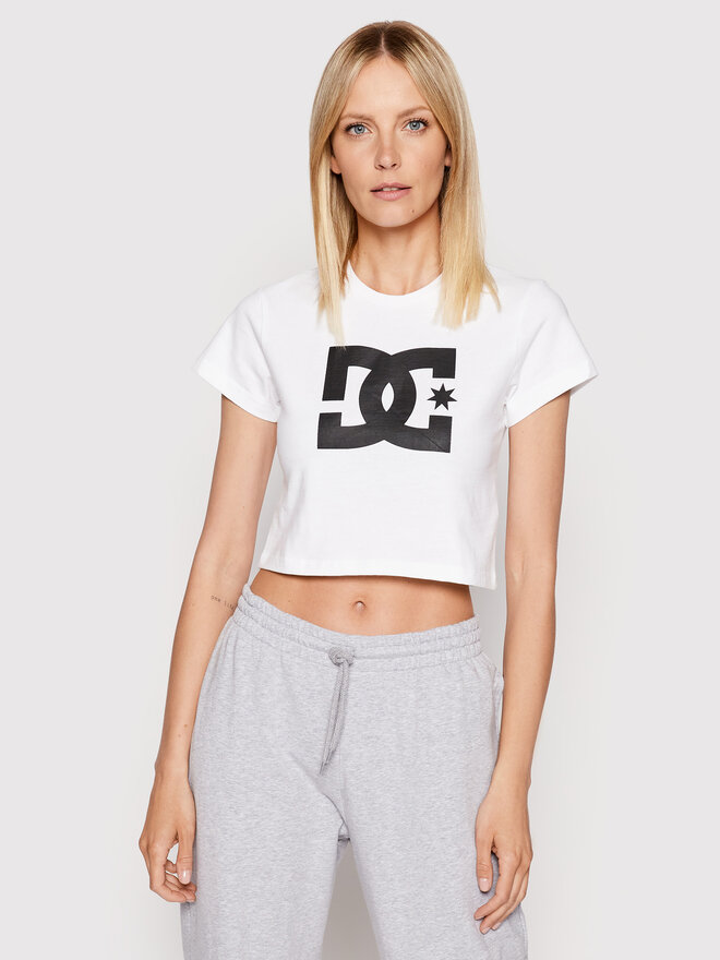 DC DC Marškinėliai Star ADJZT03035 Balta Regular Fit