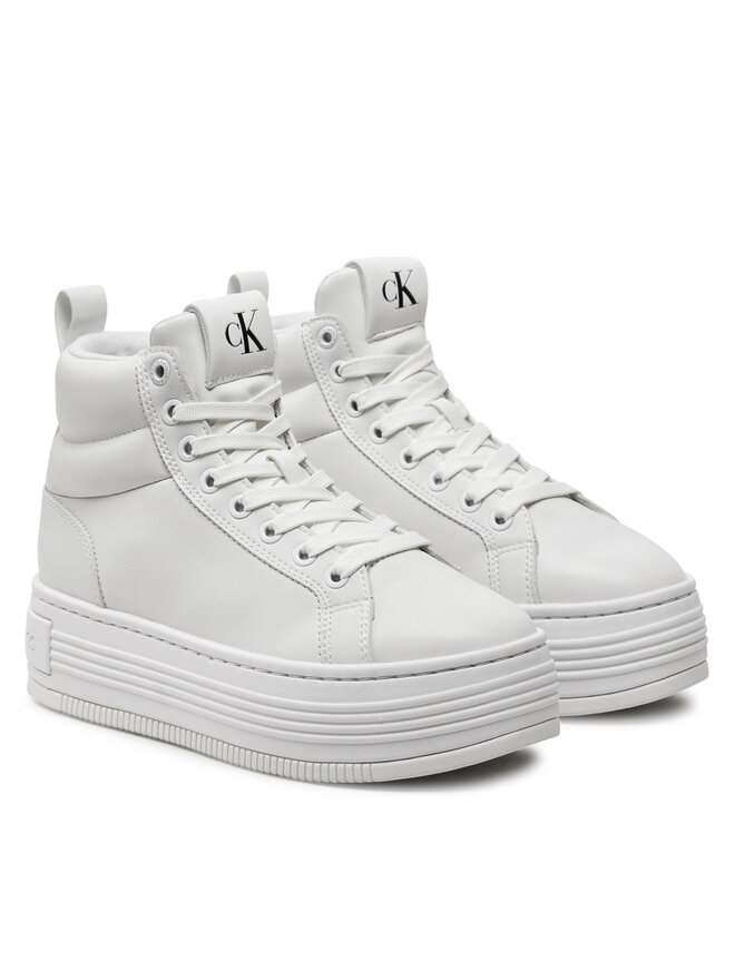 Calvin Klein Sneakers Calvin Klein Bold Platf Mid Oh Mg Lth YW0YW01583 Bianco