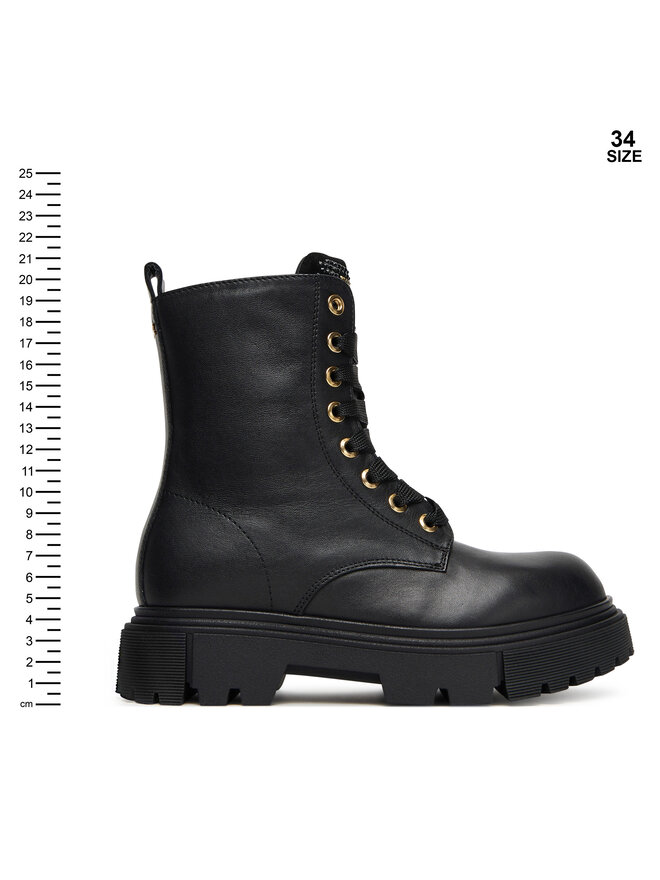 Elisabetta Franchi Черевики туристичні Elisabetta Franchi Lace-Up Bootie F4A5-E0411-1251 S Чорний