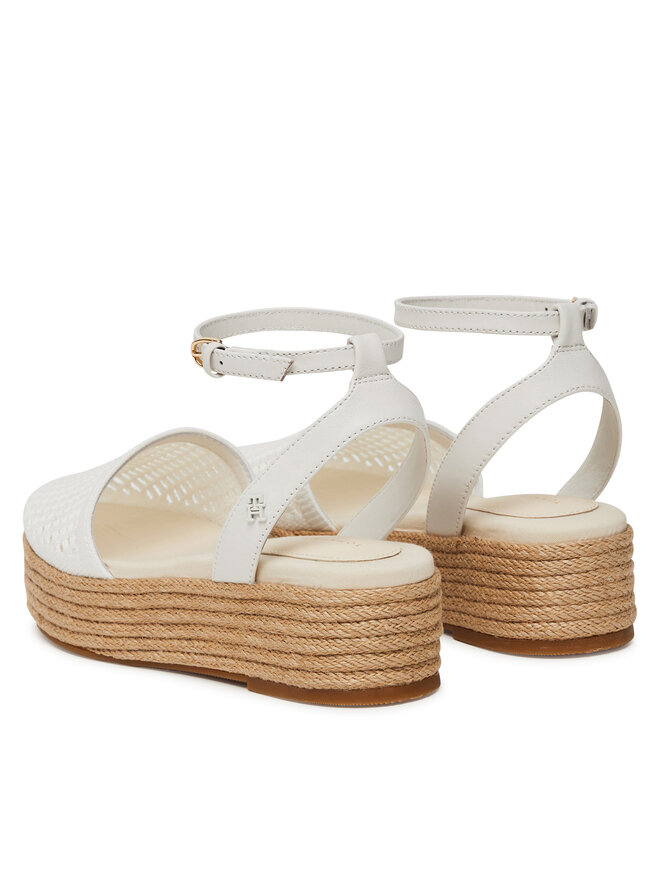 Tommy Hilfiger Espadrilles Tommy Hilfiger Knit Mesh Espadrille Platform FW0FW08743 Weiß