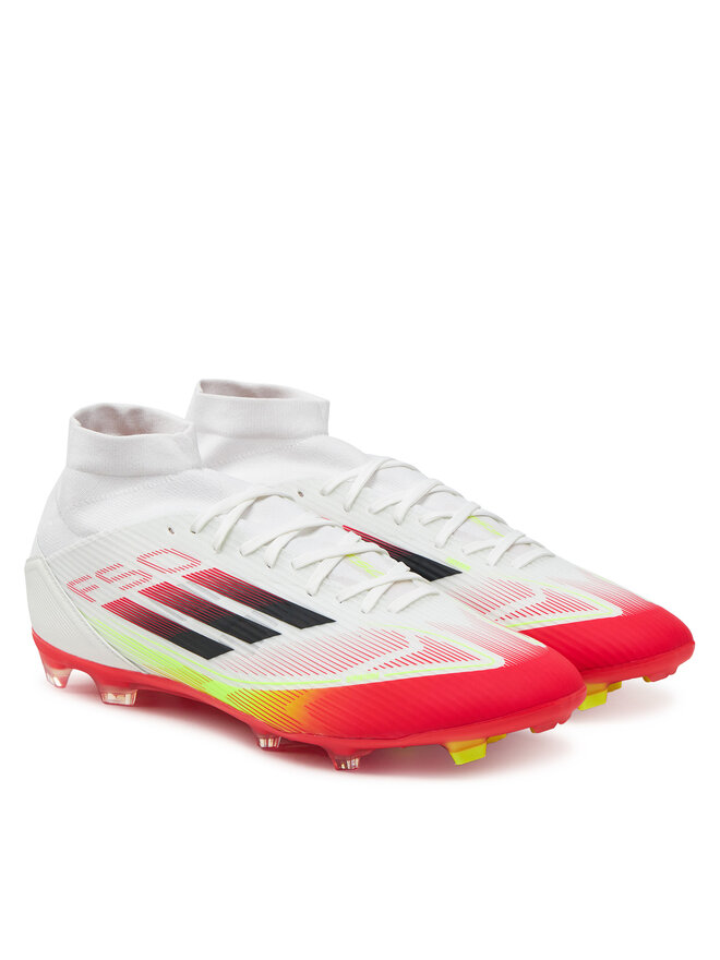 adidas Buty do piłki nożnej adidas F50 League Mid Firm/Multi-Ground JI0434 Biały