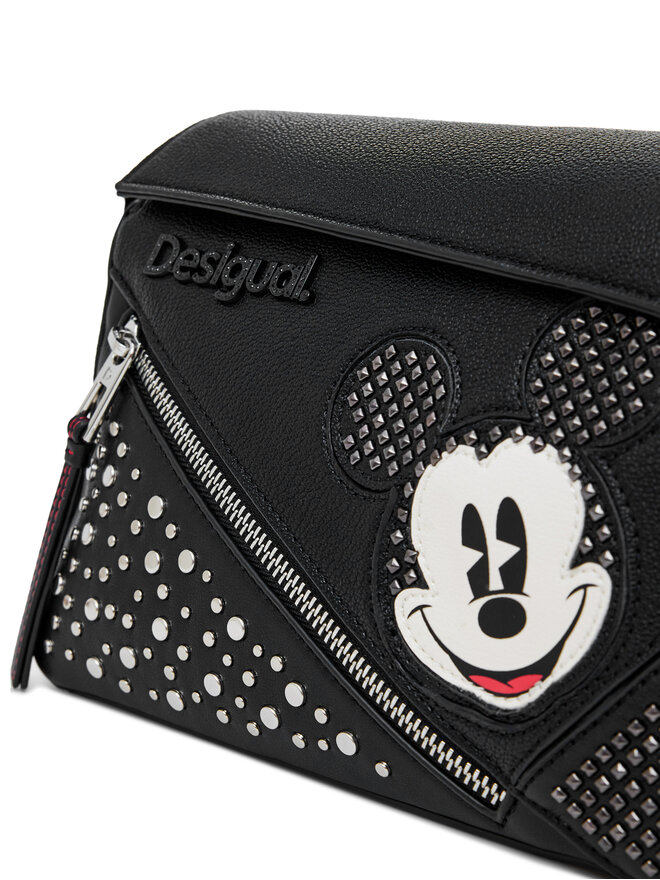 Desigual Handtasche Desigual Mickey Studstyle Phuk 24WAXP71 Schwarz