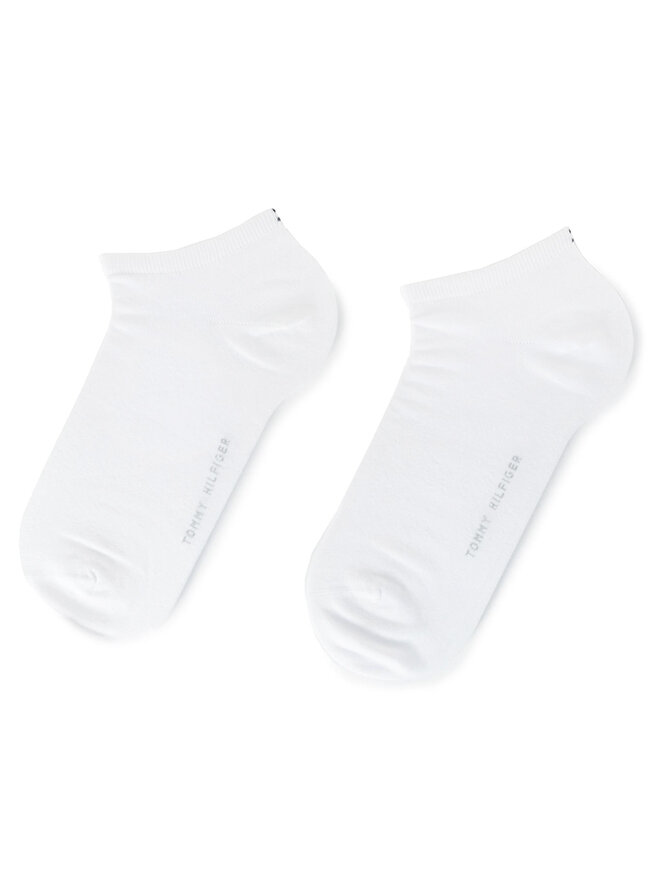 Tommy Hilfiger Sada 2 párů nízkých ponožek unisex Tommy Hilfiger 343024001 Bílá