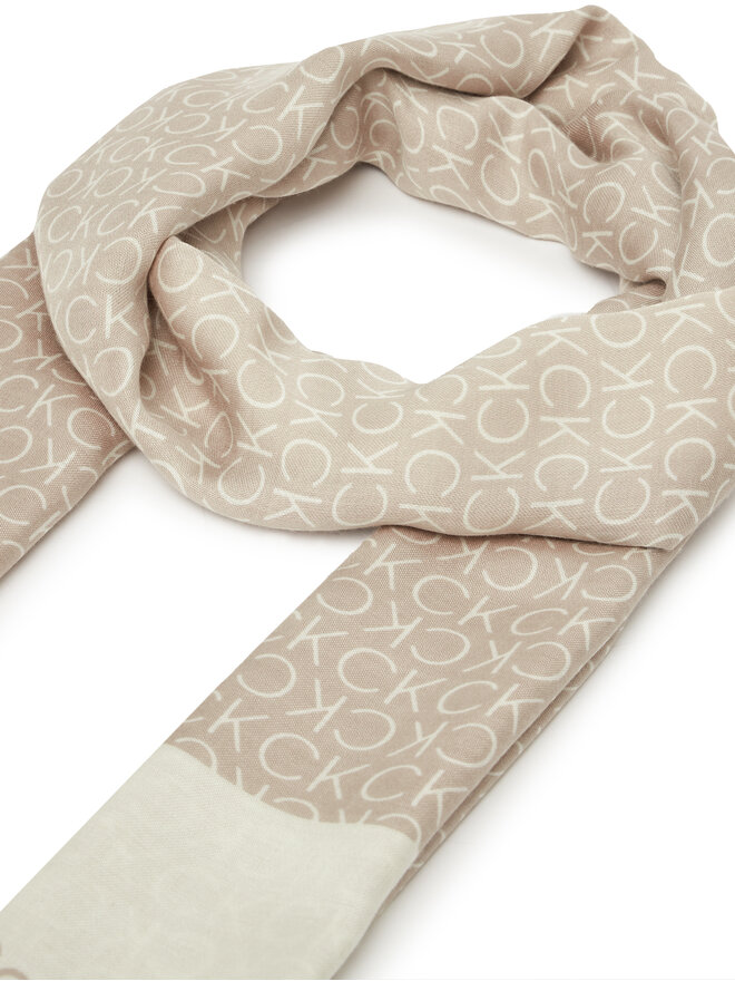 Calvin Klein Шаль Calvin Klein Aop Minimal Logo LV04F8053G Бежевий