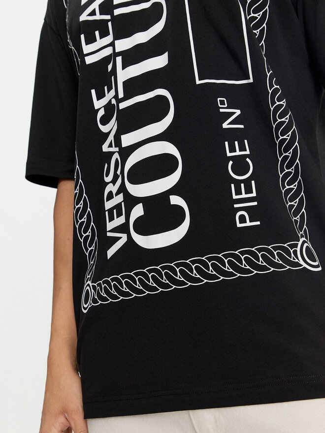 Versace Jeans Couture Versace Jeans Couture Camiseta 76GAHE04 Negro Regular Fit