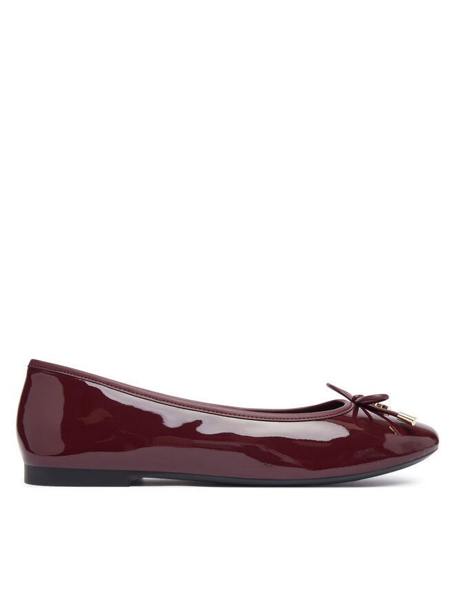 Tommy Hilfiger Ballerinas Tommy Hilfiger Th Charm Patent Ballerina FW0FW09481 Dunkelrot
